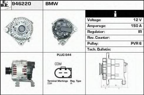 EDR 946220 - Alternator autospares.lv