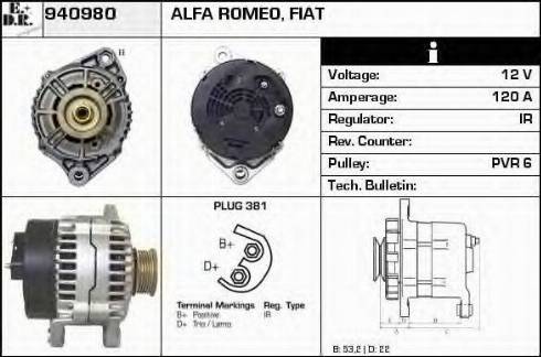 EDR 940980 - Alternator autospares.lv