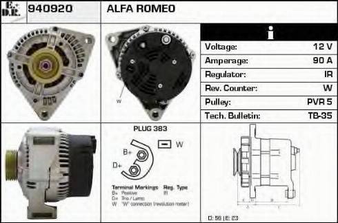 EDR 940920 - Alternator autospares.lv