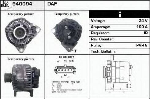 EDR 940004 - Alternator autospares.lv