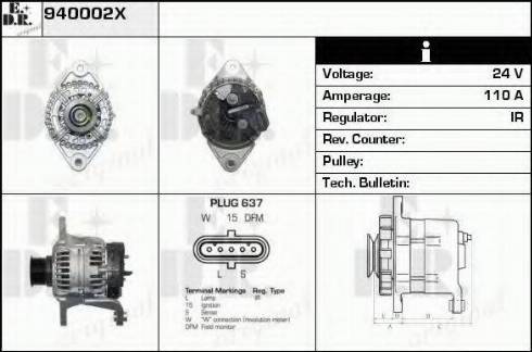 EDR 940002X - Alternator autospares.lv