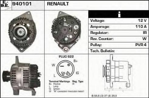 EDR 940101 - Alternator autospares.lv