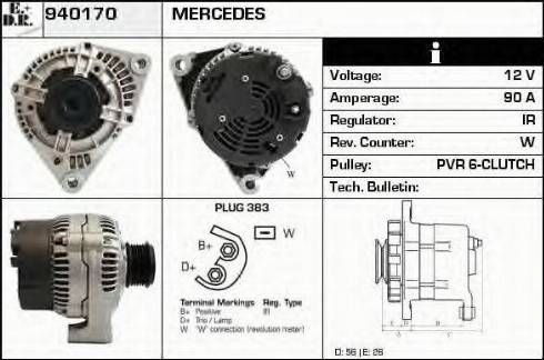 EDR 940170 - Alternator autospares.lv