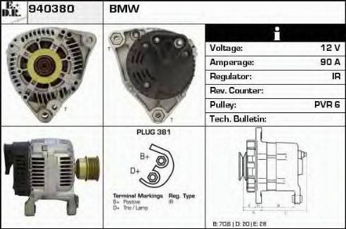 EDR 940380 - Alternator autospares.lv