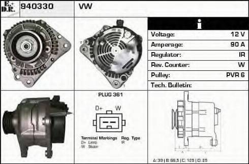 EDR 940330 - Alternator autospares.lv