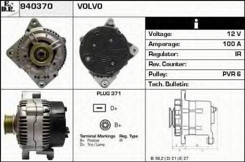 EDR 940370 - Alternator autospares.lv