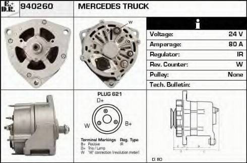 EDR 940260 - Alternator autospares.lv