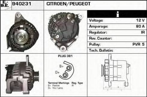 EDR 940231 - Alternator autospares.lv