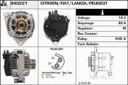 EDR 940221 - Alternator autospares.lv