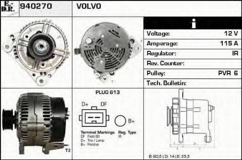 EDR 940270 - Alternator autospares.lv