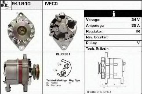 EDR 941940 - Alternator autospares.lv