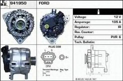 EDR 941950 - Alternator autospares.lv