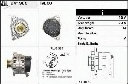 EDR 941980 - Alternator autospares.lv