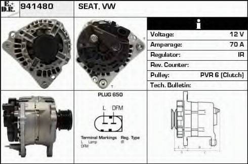 EDR 941480 - Alternator autospares.lv