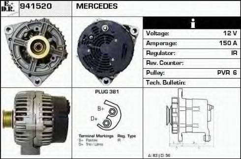 EDR 941520 - Alternator autospares.lv