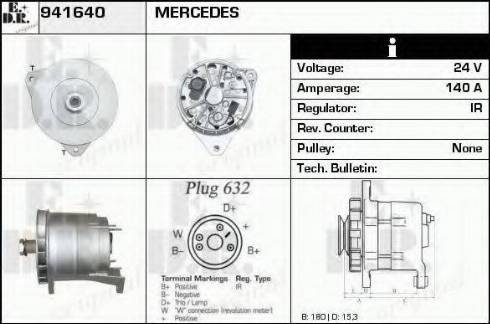 EDR 941640 - Alternator autospares.lv