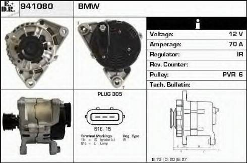 EDR 941080 - Alternator autospares.lv