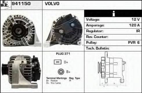 EDR 941150 - Alternator autospares.lv