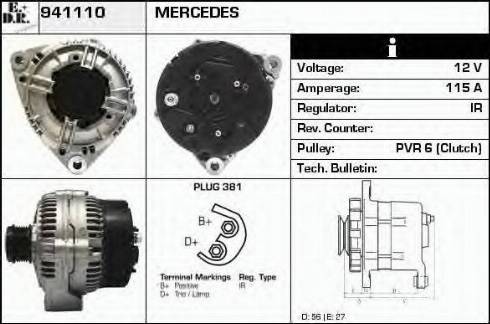 EDR 941110 - Alternator autospares.lv