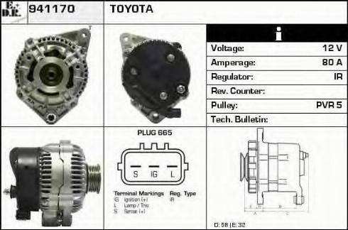 EDR 941170 - Alternator autospares.lv