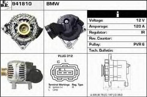 EDR 941810 - Alternator autospares.lv