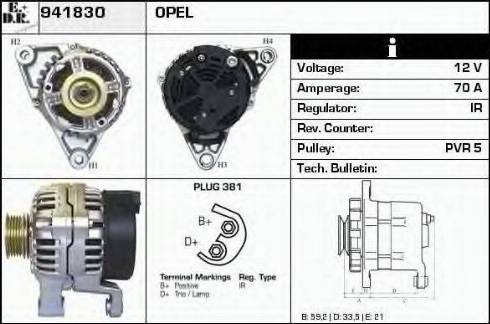 EDR 941830 - Alternator autospares.lv