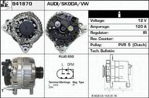 EDR 941870 - Alternator autospares.lv