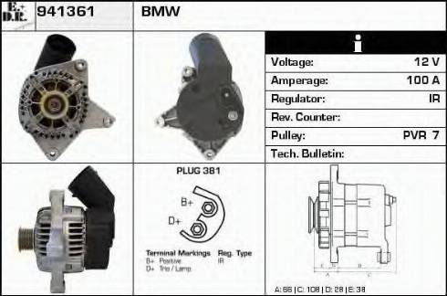 EDR 941361 - Alternator autospares.lv