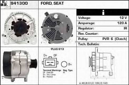 EDR 941300 - Alternator autospares.lv