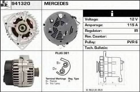 EDR 941320 - Alternator autospares.lv