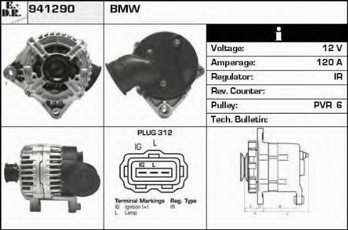 EDR 941290 - Alternator autospares.lv