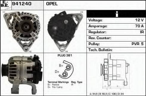 EDR 941240 - Alternator autospares.lv