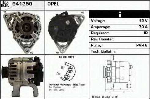 EDR 941250 - Alternator autospares.lv