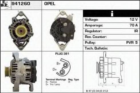 EDR 941260 - Alternator autospares.lv