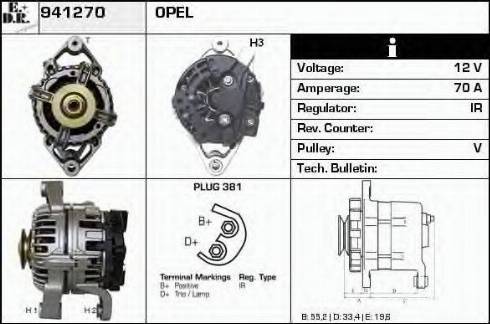 EDR 941270 - Alternator autospares.lv