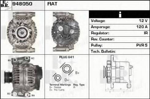 EDR 948050 - Alternator autospares.lv