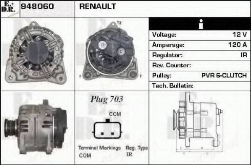 EDR 948060 - Alternator autospares.lv