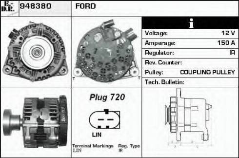 EDR 948380 - Alternator autospares.lv