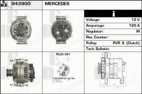 EDR 943900 - Alternator autospares.lv