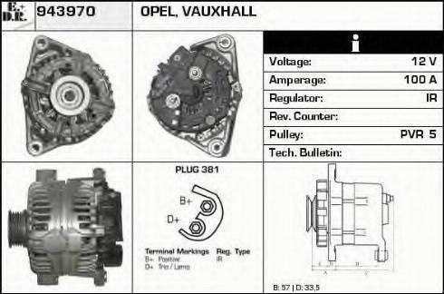 EDR 943970 - Alternator autospares.lv