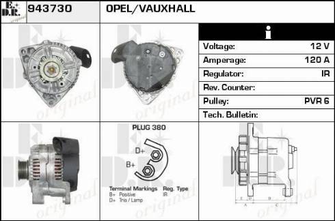 EDR 943730 - Alternator autospares.lv