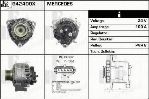 EDR 942400X - Alternator autospares.lv