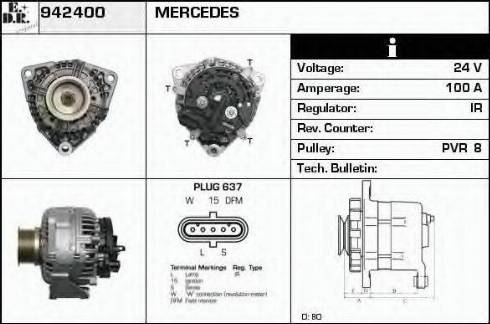 EDR 942400 - Alternator autospares.lv