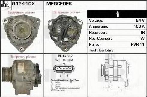 EDR 942410X - Alternator autospares.lv