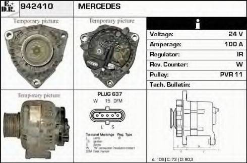 EDR 942410 - Alternator autospares.lv