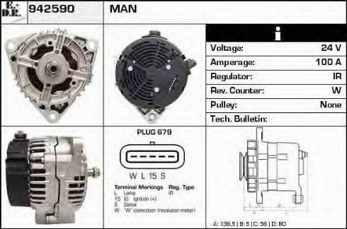 EDR 942590 - Alternator autospares.lv