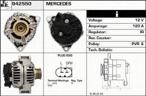 EDR 942550 - Alternator autospares.lv