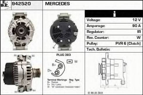 EDR 942520 - Alternator autospares.lv