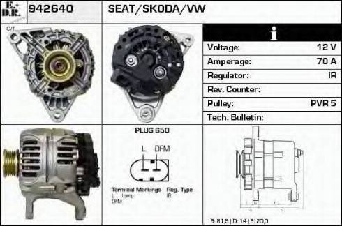 EDR 942640 - Alternator autospares.lv