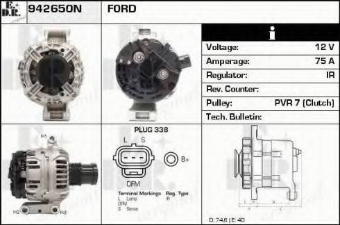 EDR 942650N - Alternator autospares.lv